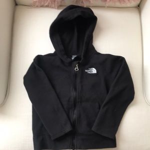 North face zip up sweatshirt 3T black